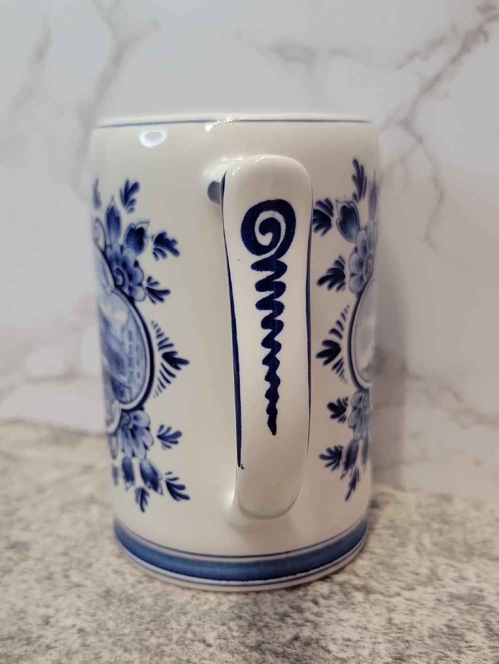 Vintage Heineken Blue Delft Ceramic Beer Stein Mug from Holland - Picture 11 of 14